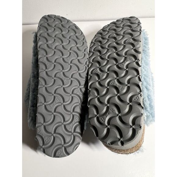 Birkenstock Papillo NWT Blue Shearling Arizona Big Buckle 37 EU 6.5 US Narrow - Picture 9 of 9